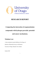 Comparing the interaction of organoselenium compounds with hydrogen peroxide: potential anti-cancer mechanisms