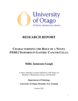 Characterising the Role of a Novel PSME2 Isoform in Gastric Cancer Cells
