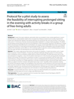 Protocol for a pilot study to assess the feasibility of interrupting prolonged sitting in the evening with activity breaks in a group of free-living adults
