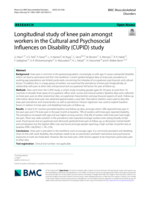 Longitudinal study of knee pain amongst workers in the Cultural and Psychosocial Influences on Disability (CUPID) study