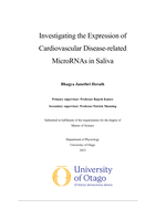 Investigating the Expression of Cardiovascular Disease-related MicroRNAs in Saliva