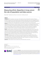 Measuring ethnic disparities in lung cancer: the role of population and data sources