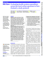 Evaluating health system expenditure across the rural–urban spectrum in New Zealand: a study protocol