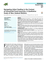 Navigating Infant Feeding in the Context of Household Food Insecurity: A Qualitative Study of New Zealand Mothers