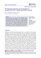 The Educational Potential and Sustainability of "Asymmetrical COIL" in Middle East Politics Teaching