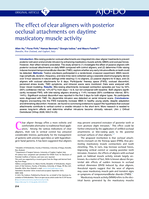 The effect of clear aligners with posterior occlusal attachments on daytime masticatory muscle activity