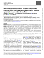 Effectiveness of interventions for the management of multimorbidity in primary care and community settings: systematic review and meta-analysis