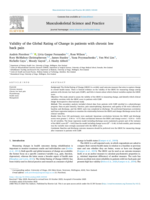 Validity of the Global Rating of Change in patients with chronic low back pain