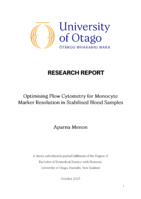 Optimising Flow Cytometry for Monocyte Marker Resolution in Stabilised Blood Samples