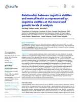 Relationship between cognitive abilities and mental health as represented by cognitive abilities at the neural and genetic levels of analysis