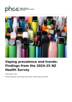 Vaping prevalence and trends: Findings from the 2024-25 NZ Health Survey