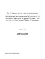 Marae Moana - review of the effectiveness of an Indigenous framework to preserve, conserve and sustain the Cook Islands’ Marine environment