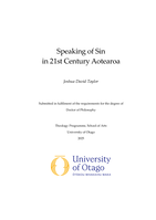 Speaking of sin in 21st century Aotearoa