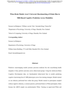 When Brain Models Aren't Universal: Benchmarking of Ethnic Bias in MRI-Based Cognitive Prediction Across Modalities