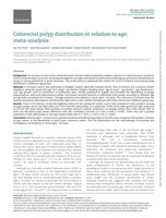 Colorectal polyp distribution in relation to age: meta-analysis