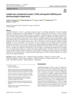 Insights into cannabinoid receptor 2 (CB2) anterograde trafficking and pharmacological chaperoning