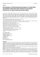 Normalization of gastrointestinal symptoms in adults with constipation with daily green kiwifruit consumption: protocol for an open-label intervention study
