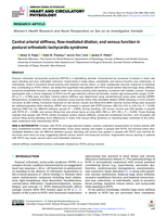 Central arterial stiffness, flow-mediated dilation and venous function in postural orthostatic tachycardia syndrome (POTS)