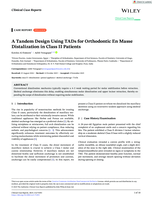 A Tandem Design Using TADs for Orthodontic En Masse Distalization in Class II Patients