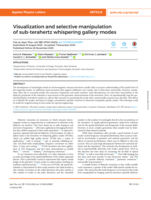 Visualization and selective manipulation of sub-terahertz whispering gallery modes