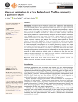 Views on vaccination in a New Zealand rural Pasifika community: a qualitative study