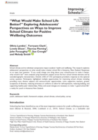 "What Would Make School Life Better?" Exploring Adolescents’ Perspectives on Ways to Improve School Climate for Positive Wellbeing Outcomes