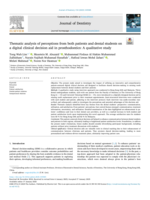 Thematic analysis of perceptions from both patients and dental students on a digital clinical decision aid in prosthodontics: A qualitative study