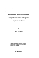 A comparison of microzooplankton in aquatic food webs with special emphasis on ciliates