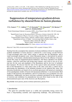 Suppression of temperature-gradient-driven turbulence by sheared flows in fusion plasmas