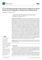 Use of Non-Pharmacological Approaches for Migraine Treatment: Results from the Migraine in Aotearoa New Zealand Survey