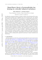 Quasi-linear theory of perpendicular ion heating by critically balanced turbulence