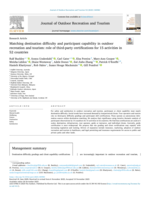 Matching destination difficulty and participant capability in outdoor recreation and tourism: role of third-party certifications for 15 activities in 52 countries