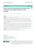 Patient-centred care attitudes and knowledge: a national study of BDS students in New Zealand