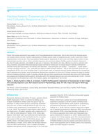 Pasifika Parents' Experiences of Neonatal Skin-to-skin: Insight into Culturally Responsive Care