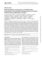 Spatiotemporal connections in the Ross Sea: A synthesis from the New Zealand Antarctic Science Platform Ocean Mechanics project