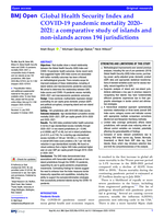 Global Health Security Index and COVID-19 pandemic mortality 2020–2021: a comparative study of islands and non-islands across 194 jurisdictions