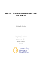 The role of physiotherapy in voice and throat care
