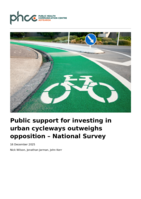 Public support for investing in urban cycleways outweighs opposition – National Survey