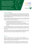 Access to Food, Healthcare, and Social Connection for Residents of Social Housing in Ōtautahi Christchurch