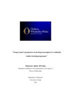 Young women’s perspectives on the long-term impact of a residential outdoor learning programme