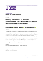 Walking the faultline of fear: how affect-inducing risk communication can help promote disaster preparedness