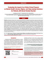 Evaluating the Impact of an Online Virtual Program on Mental Health Literacy, Stigma, and Help-seeking Intentions for Patients with Social Anxiety Disorder