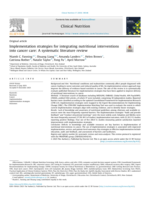 Implementation strategies for integrating nutritional interventions into cancer care: a systematic literature review