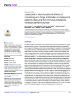 Levels and in vitro functional effects of circulating anti-hinge antibodies in melanoma patients receiving the immune checkpoint inhibitor pembrolizumab