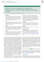 Effects of face coverings on people and interactions in mental health settings: scoping review