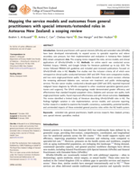 Mapping the service models and outcomes from general practitioners with special interests/extended roles in Aotearoa New Zealand: A scoping review