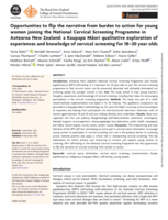 Opportunities to flip the narrative from burden to action for young women joining the National Cervical Screening Programme in Aotearoa New Zealand: a Kaupapa Māori qualitative exploration of experiences and knowledge of cervical screening for 18-30&nbsp;year olds