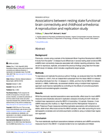 Associations between resting state functional brain connectivity and childhood anhedonia: A reproduction and replication study