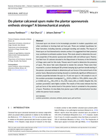 Do plantar calcaneal spurs make the plantar aponeurosis enthesis stronger? A biomechanical analysis