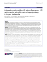 Enhancing unique identification of patients with malaria using biometric fingerprinting in Papua, Indonesia